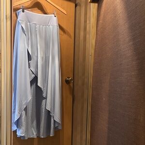 HALARA Light Blue High Low Skirt